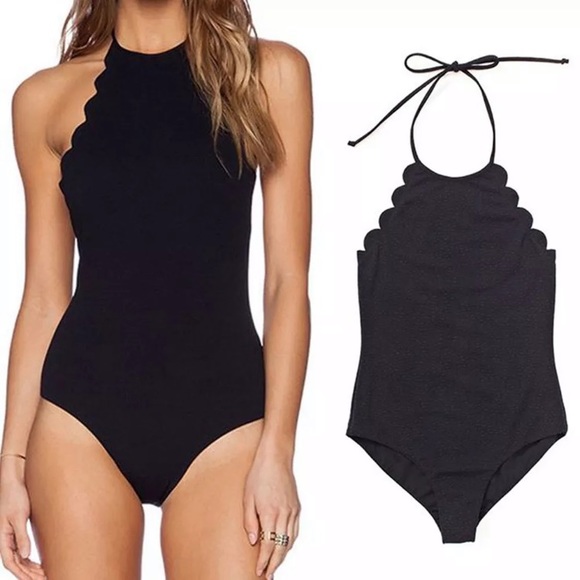 Classic Black Scalloped Halter - Picture 5 of 5